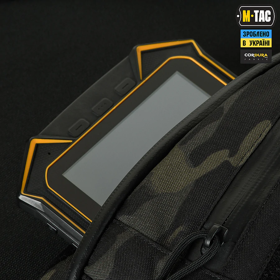 Сумка через плечо M-Tac Sphaera Hex Hardsling Bag Elite Large с липучкой. Мультикам черный