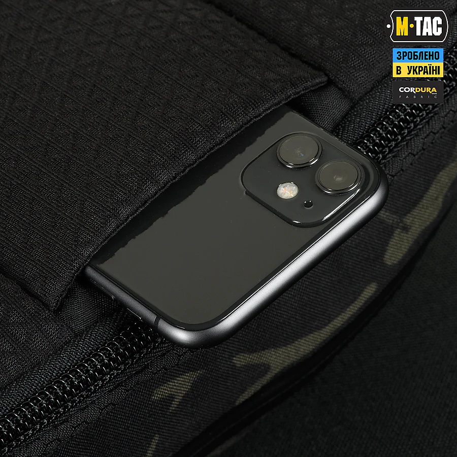 Сумка через плечо M-Tac Sphaera Hex Hardsling Bag Elite Large с липучкой. Мультикам черный