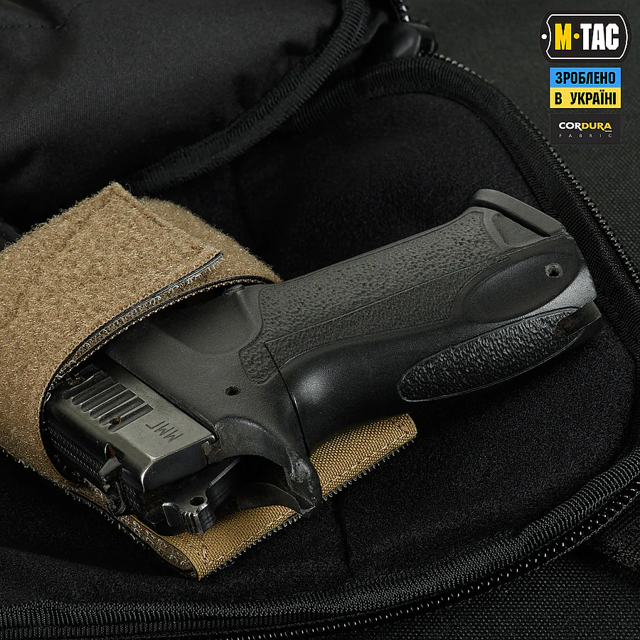 Сумка через плечо M-Tac Sphaera Hex Hardsling Bag Elite Large с липучкой. Мультикам черный