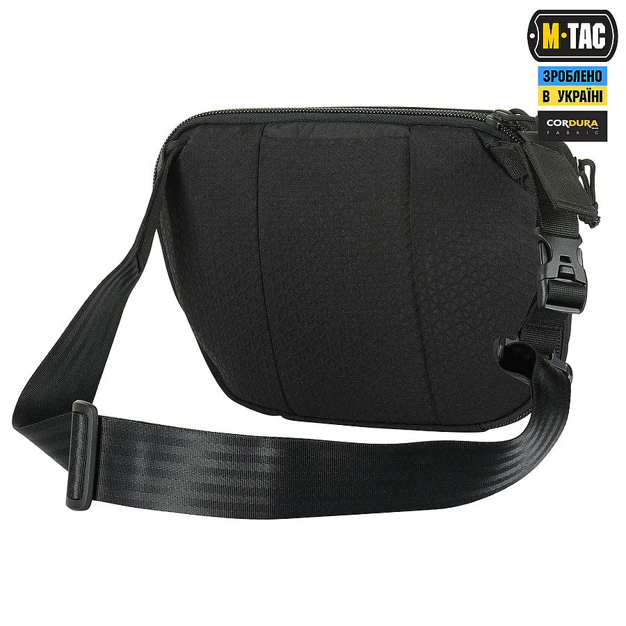 Сумка через плечо M-Tac Sphaera Hex Hardsling Bag Elite Large с липучкой. Мультикам черный