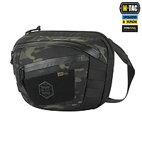 Сумка через плече M-Tac Sphaera Hex Hardsling Bag Elite Large з липучкою. Мультикам чорний