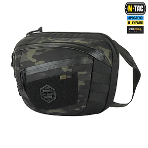 Сумка через плече M-Tac Sphaera Hex Hardsling Bag Elite Large з липучкою. Мультикам чорний