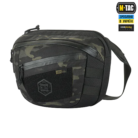 Сумка через плечо M-Tac Sphaera Hex Hardsling Bag Elite Large с липучкой. Мультикам черный