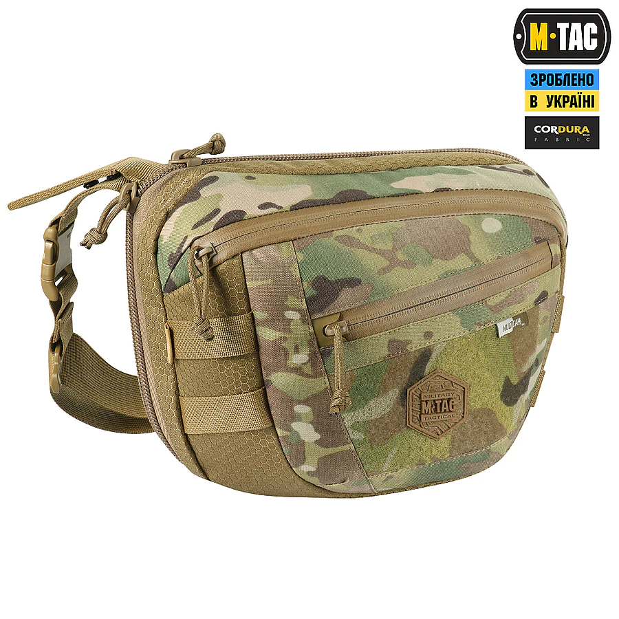 Сумка через плечо M-Tac Sphaera Hex Hardsling Bag Elite Large с липучкой. Мультикам