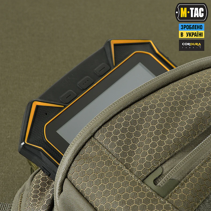 Сумка через плече M-Tac Sphaera Hex Hardsling Bag Elite Large з липучкою. Олива