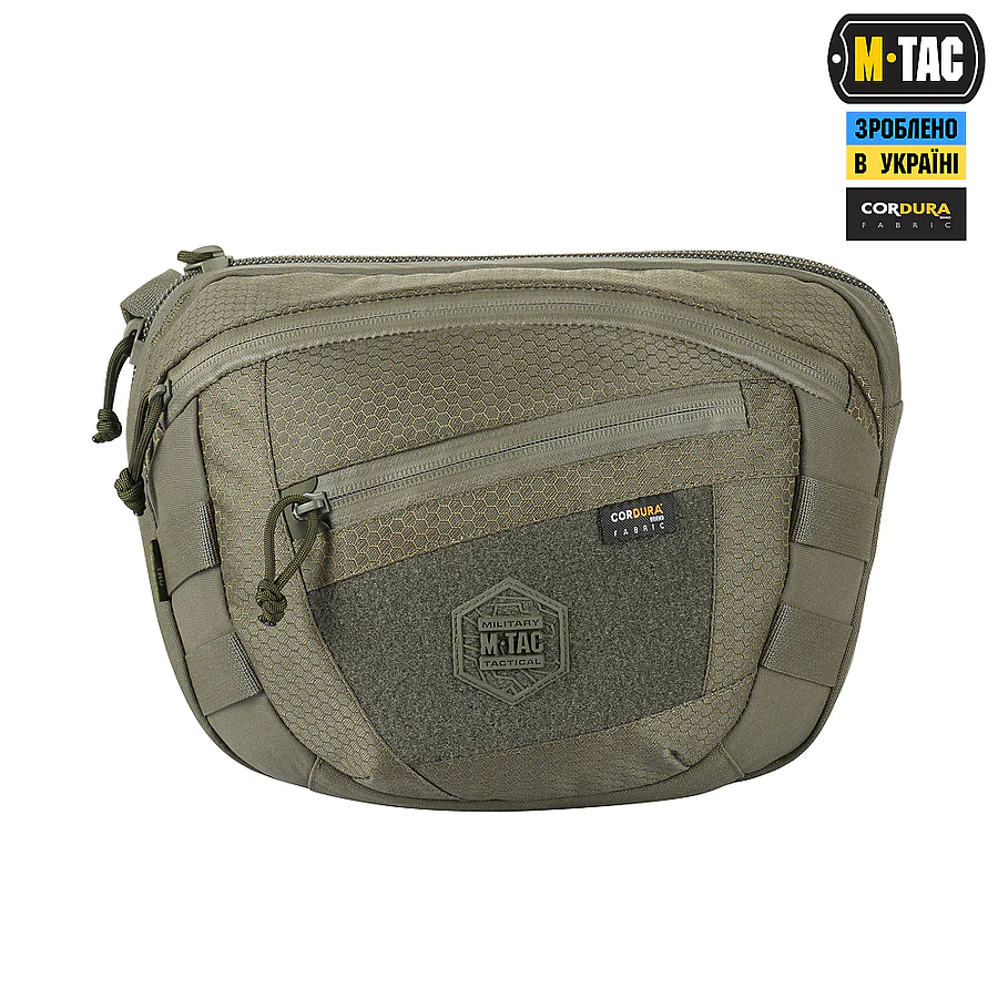 Сумка через плече M-Tac Sphaera Hex Hardsling Bag Elite Large з липучкою. Олива