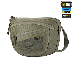 Сумка через плече M-Tac Sphaera Hex Hardsling Bag Elite Large з липучкою. Олива