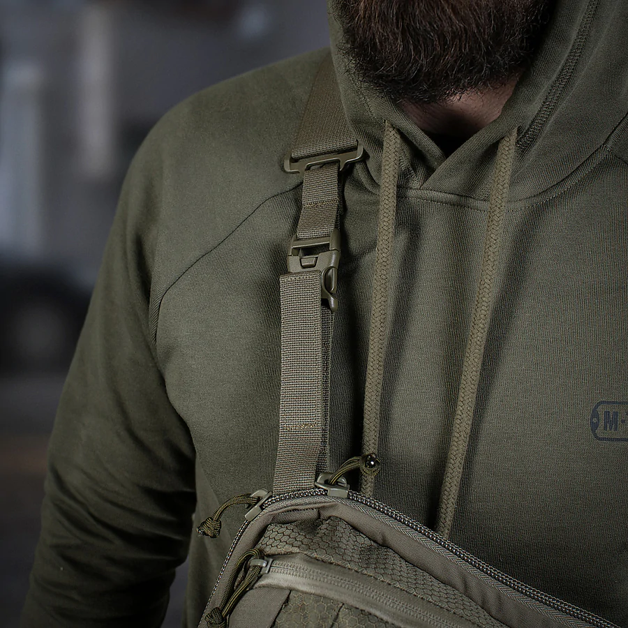 Сумка через плече M-Tac Sphaera Hex Hardsling Bag Elite Large з липучкою. Олива