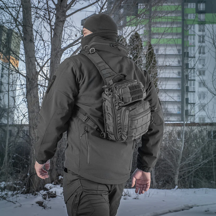Тактическая сумка через плечо M-Tac Urban Line City Hunter Hexagon. Черный