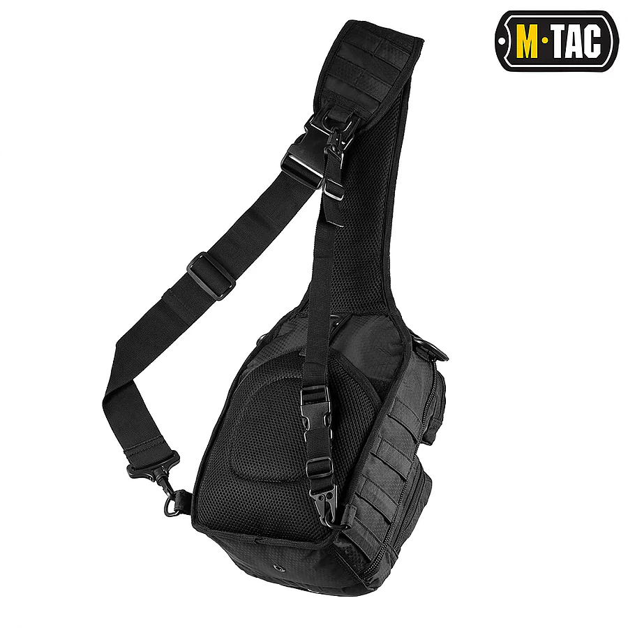 Тактическая сумка через плечо M-Tac Urban Line City Hunter Hexagon. Черный
