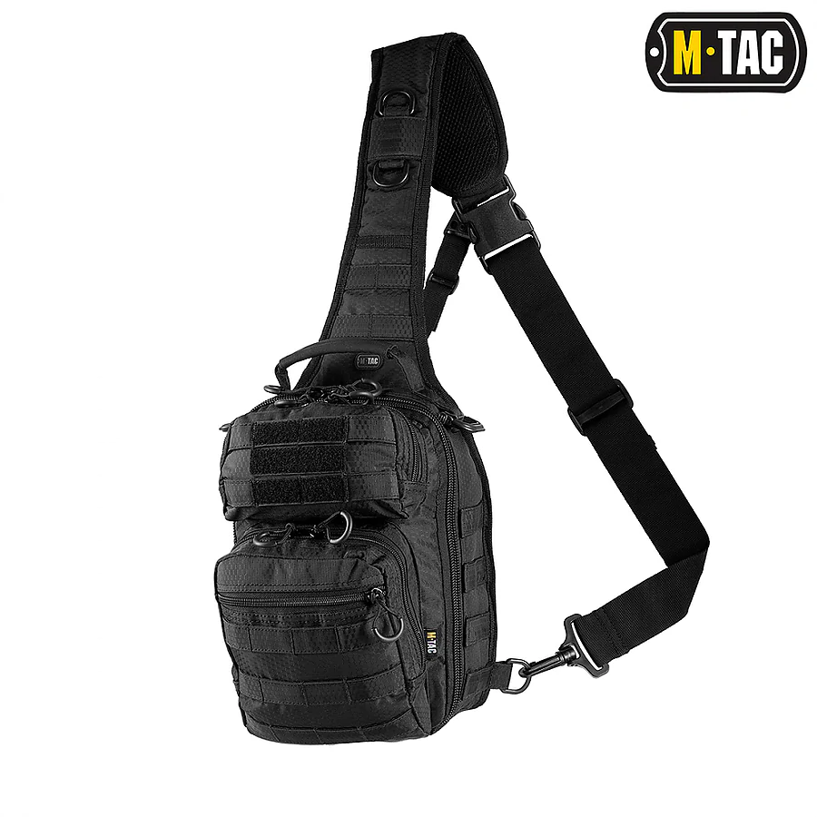 Тактическая сумка через плечо M-Tac Urban Line City Hunter Hexagon. Черный