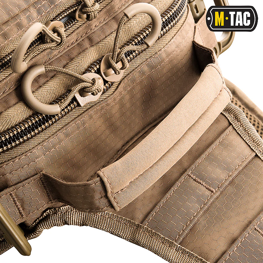 Тактическая сумка через плечо M-Tac Urban Line City Hunter Hexagon. Койот
