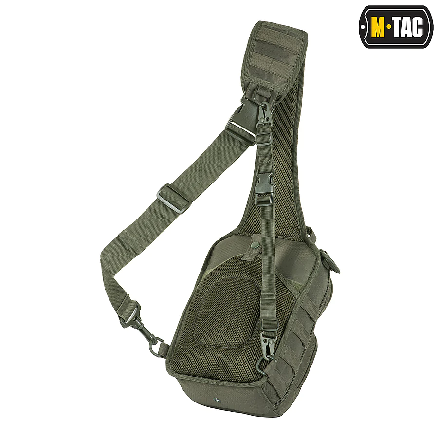 Тактична сумка через плече M-Tac Urban Line City Hunter Hexagon. Олива