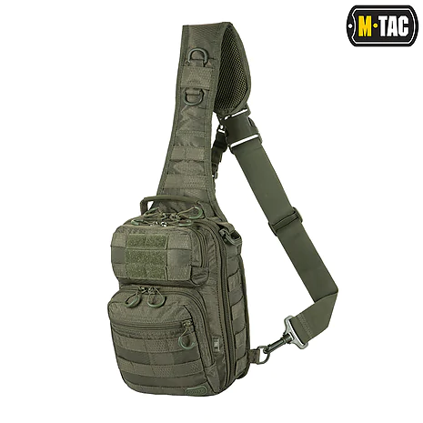 Тактическая сумка через плечо M-Tac Urban Line City Hunter Hexagon. Олива