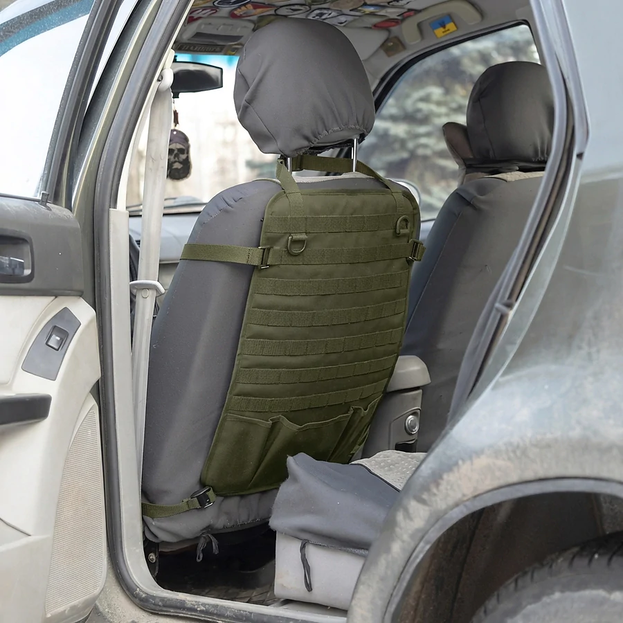 Автомобільний тактичний органайзер Molle з балістичним захистом 2 клас SPECPROM. Олива