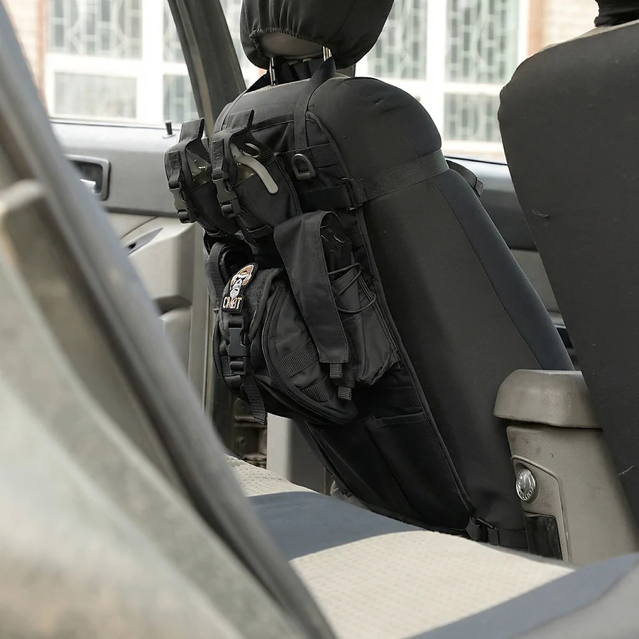 Автомобильный тактический органайзер Molle с баллистической защитой 2 класс SPECPROM. Черный