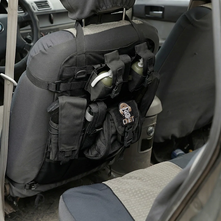 Автомобильный тактический органайзер Molle с баллистической защитой 2 класс SPECPROM. Черный