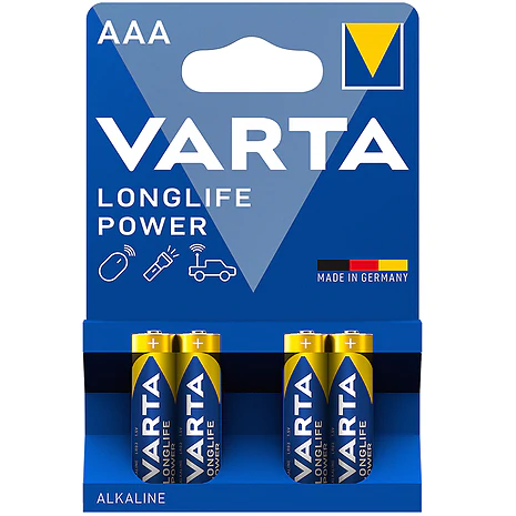 Батарейки Varta LR3/AAA Longlife Power Alkaline, 4 шт
