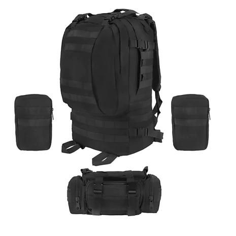 Рюкзак тактический с подсумками B08 8142, 55 л. Черный