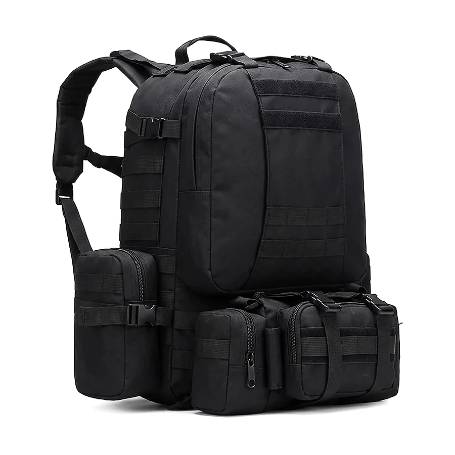 Рюкзак тактический с подсумками B08 8142, 55 л. Черный