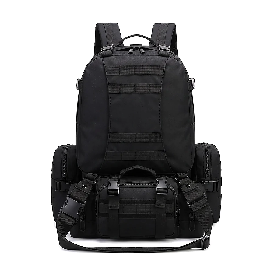 Рюкзак тактический с подсумками B08 8142, 55 л. Черный