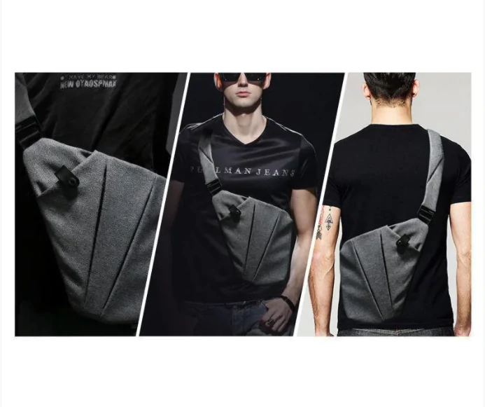 Сумка мессенджер Crossbody 4634 кобура. Графит