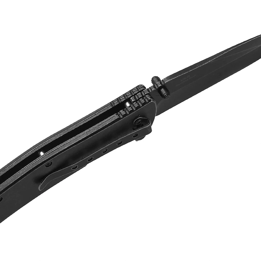 Складний кишеньковий ніж Grand Way Black Stonewash 14096. Чорний