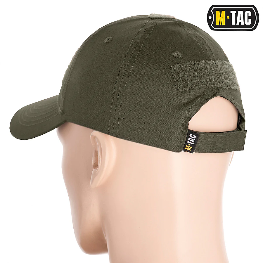 Тактична кепка з липучкою M-Tac Flex ріп-стоп. Світла олива