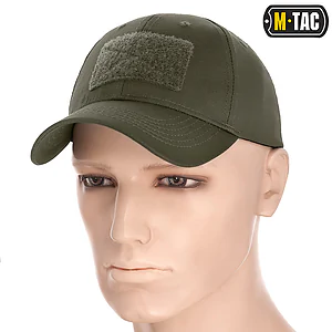 Тактична кепка з липучкою M-Tac Flex ріп-стоп. Світла олива