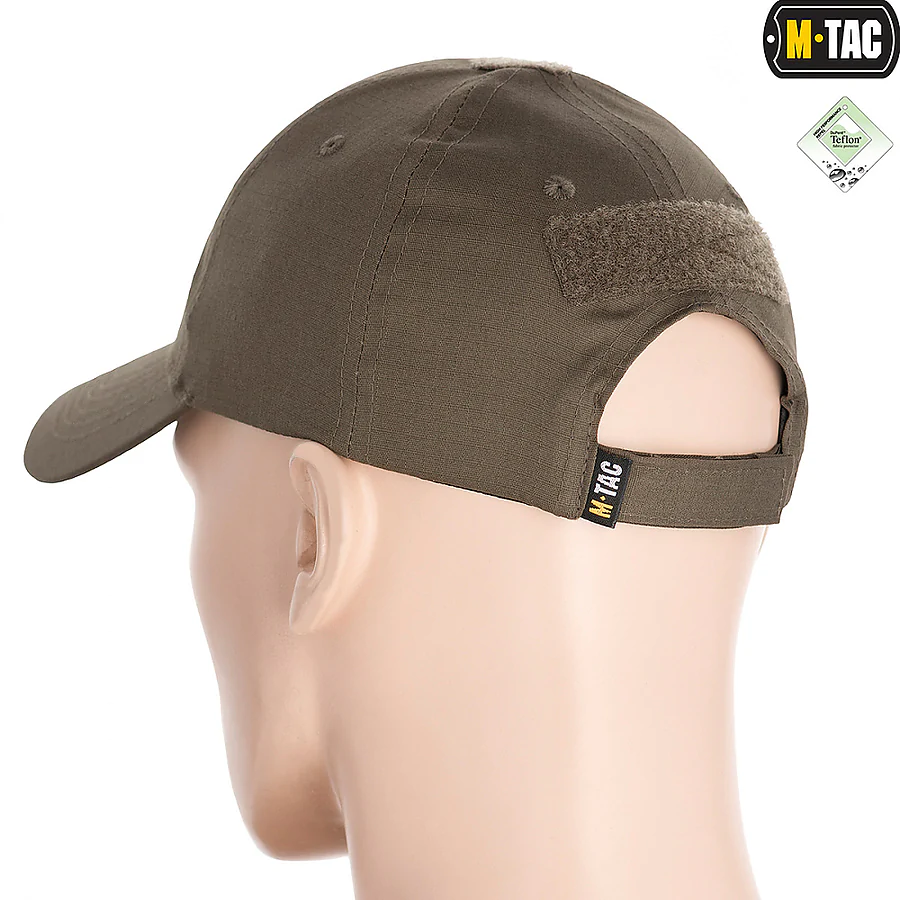 Тактична кепка з липучкою M-Tac Flex ріп-стоп. Темна олива