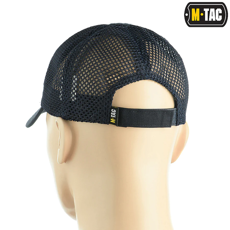 Тактична кепка з липучкою і сіткою M-Tac Flex ріп-стоп. Темно-синій