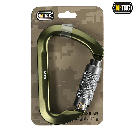 Карабін M-Tac Keylock з байонетною муфтою, 10 см. Олива