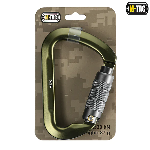 Карабин M-Tac Keylock с байонетной муфтой, 10 см. Олива