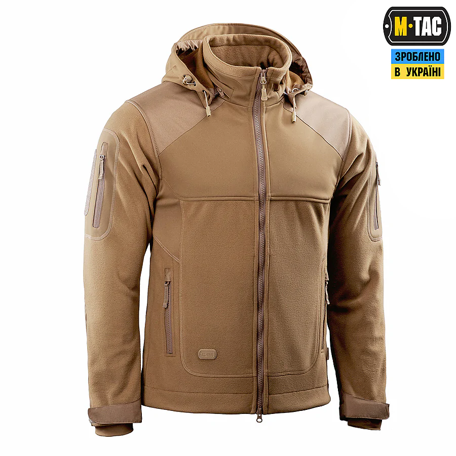 Тактическая куртка M-Tac Norman Windblock Fleece. Койот