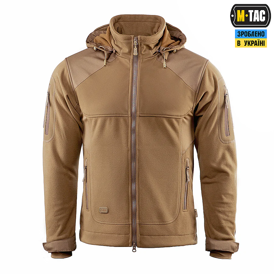 Тактическая куртка M-Tac Norman Windblock Fleece. Койот