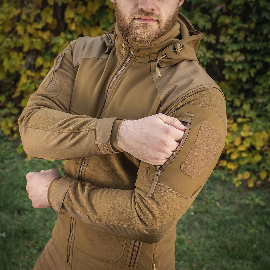 Тактическая куртка M-Tac Norman Windblock Fleece. Койот