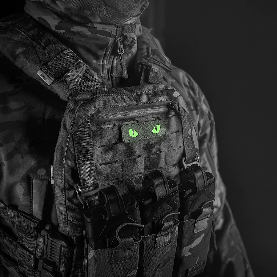 Шеврон-нашивка M-Tac Cat Eyes Laser Cut. Мультикам з білими очима