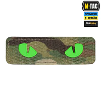 Шеврон-нашивка M-Tac Cat Eyes Laser Cut. Мультикам с зелеными глазами
