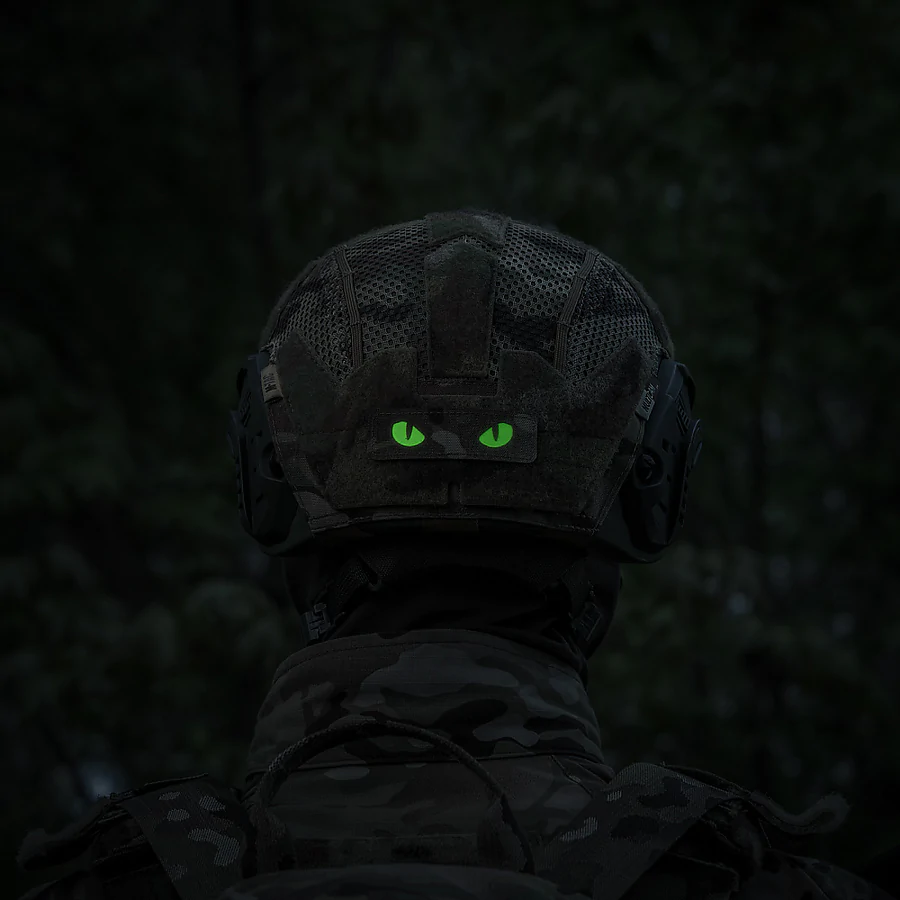 Шеврон-нашивка M-Tac Cat Eyes Laser Cut. Мультикам з зеленими очима