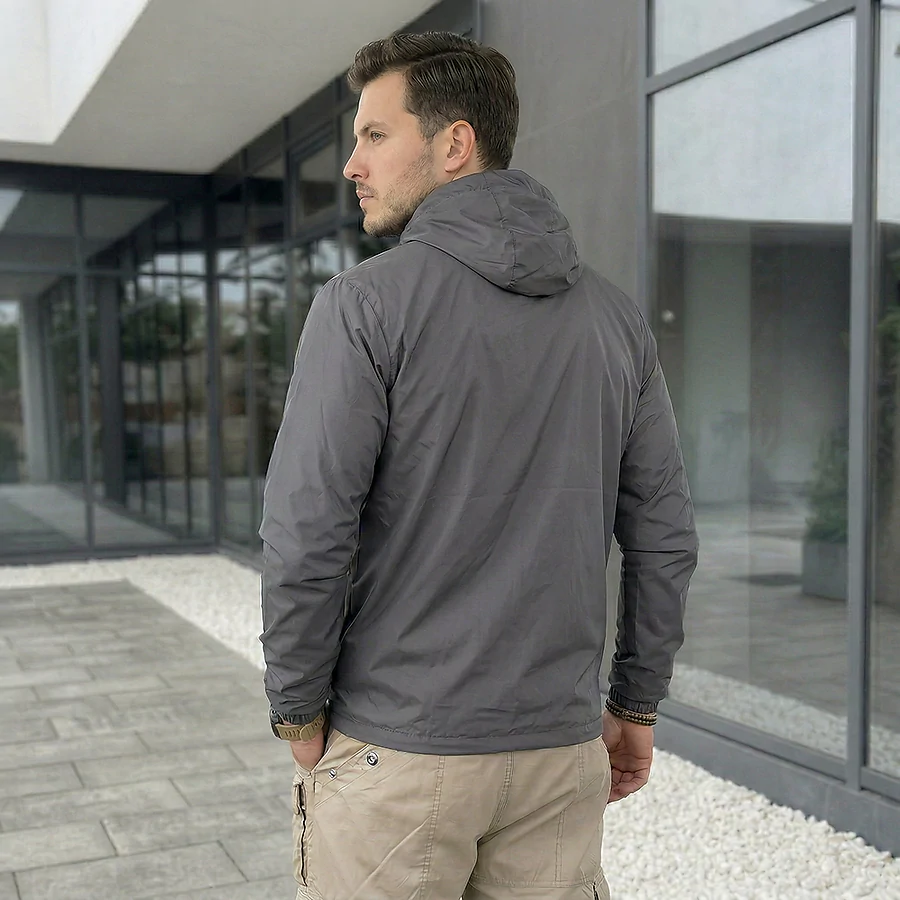 Куртка вітровка The North Face. Сірий