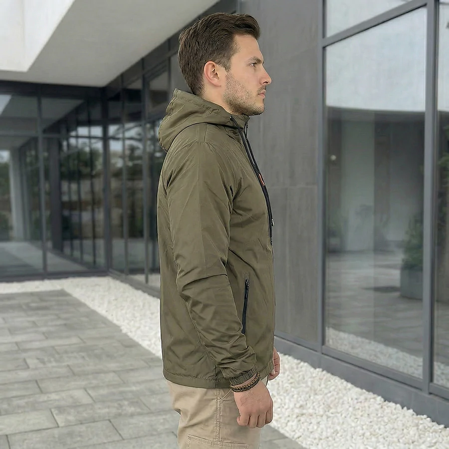 Куртка вітровка The North Face. Олива