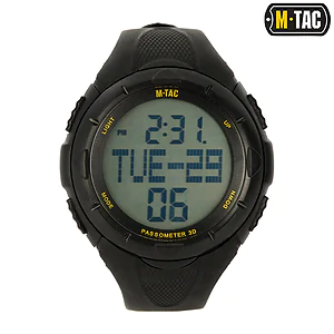 Тактические часы M-Tac с шагомером. Черный