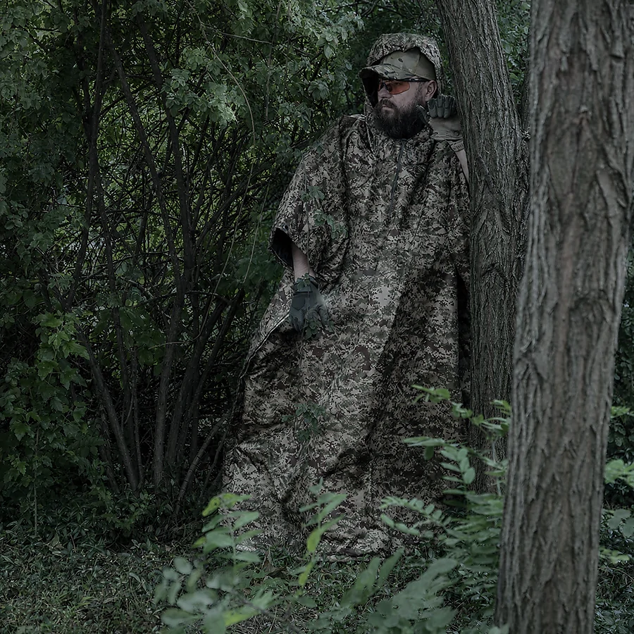 Плащ-пончо тактичний COMBATANT ghostcover. Хижак