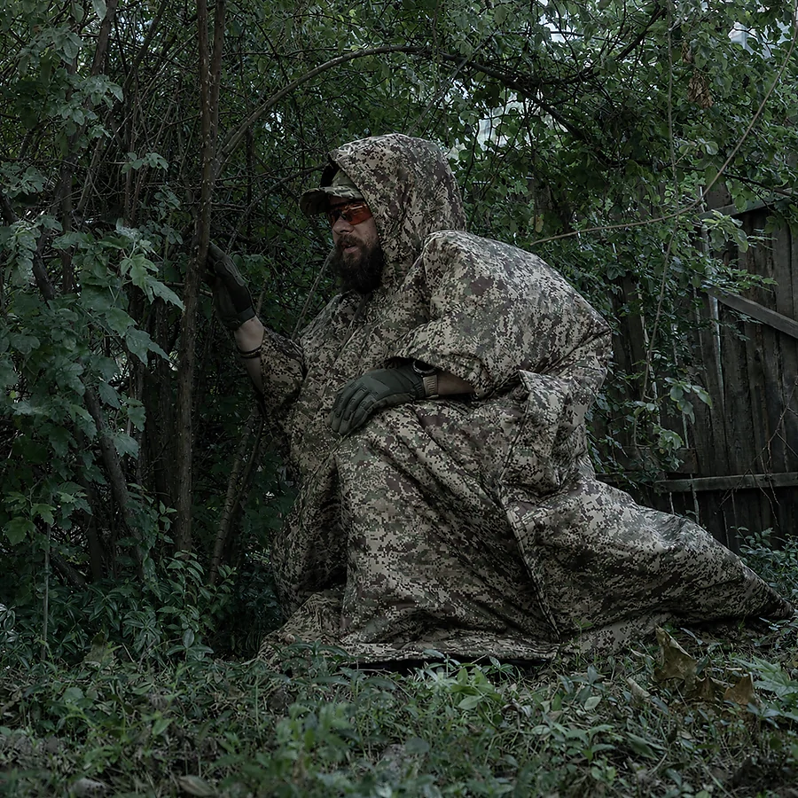 Плащ-пончо тактичний COMBATANT ghostcover. Хижак