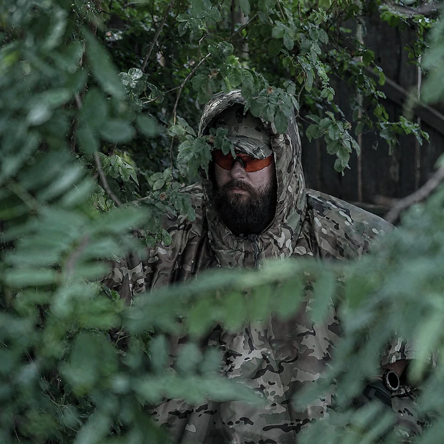 Плащ-пончо тактичний COMBATANT ghostcover. Мультикам