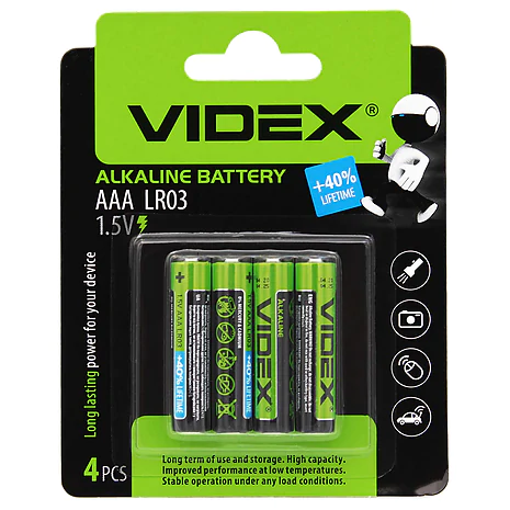 Батарейка Videx LR3/AAA / ALKALINE шт
