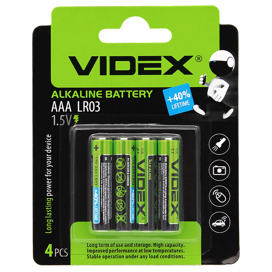 Батарейка Videx LR3/AAA / ALKALINE шт