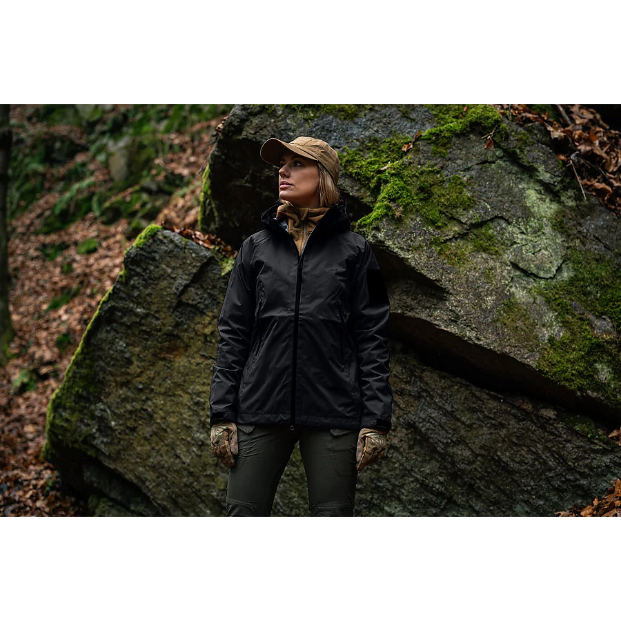 Куртка жіноча Helikon Squall Hardshell Torrent Stretch. Чорний