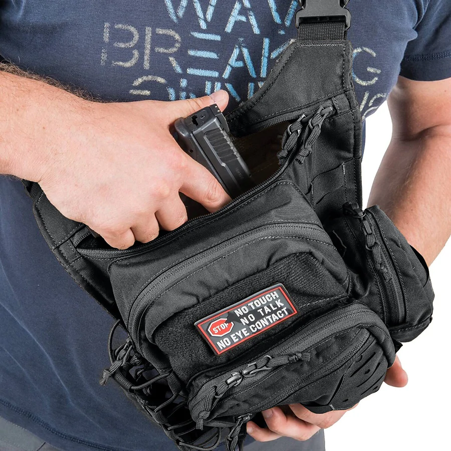 Тактическая боковая сумка Helikon EDC 11л. Черный