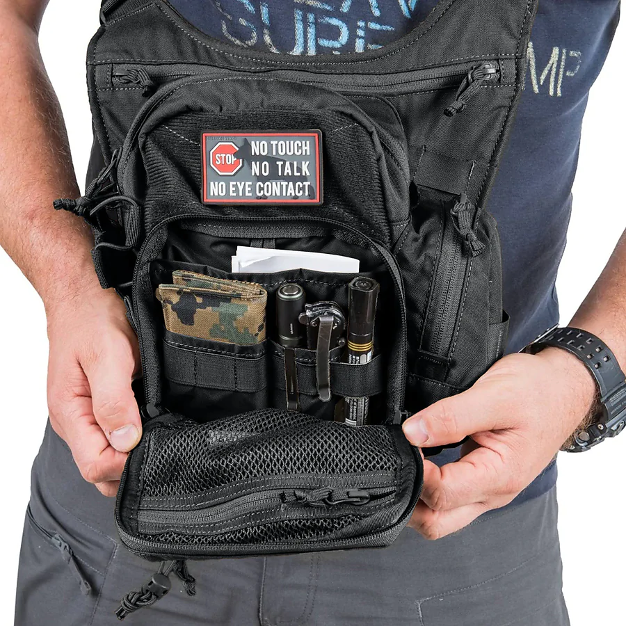 Тактическая боковая сумка Helikon EDC 11л. Черный